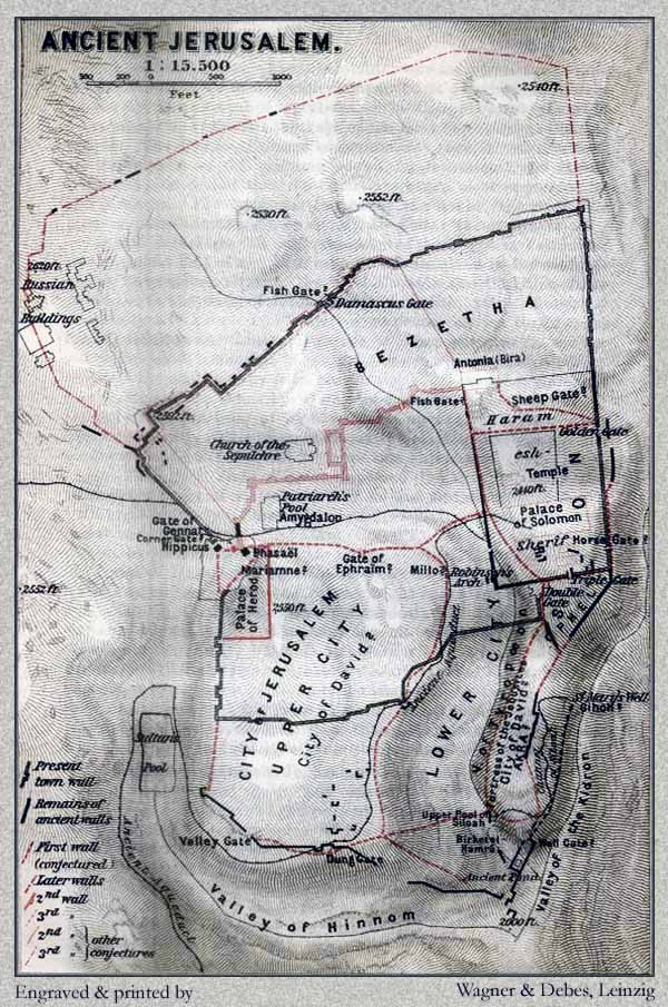 Map of Ancient Jerusalem.