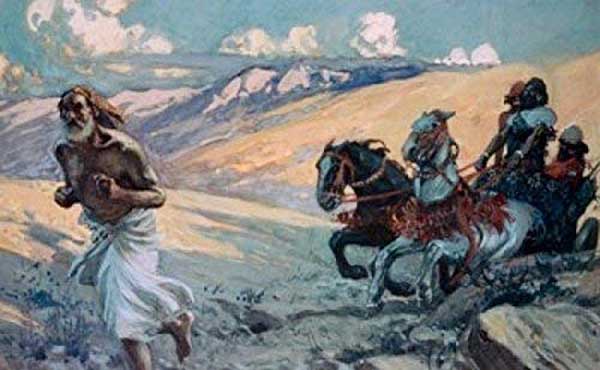 Elijah Runs Before the Chariot of Ahab.