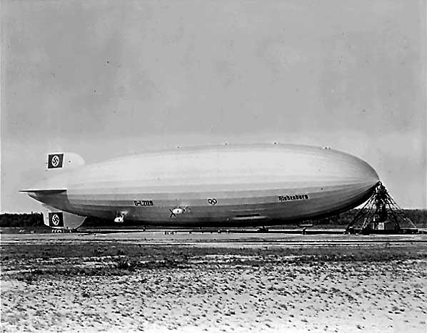 German airship Hindenburg at Lakehurst, NJ - 25 January 1937.
