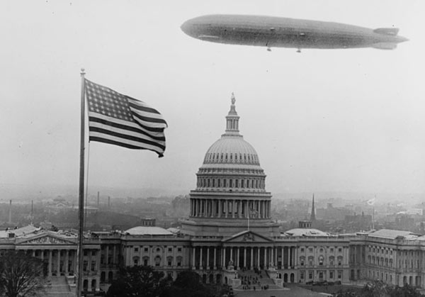 The Graf Zeppelin over the U.S. Capitol, Washington, D.C.