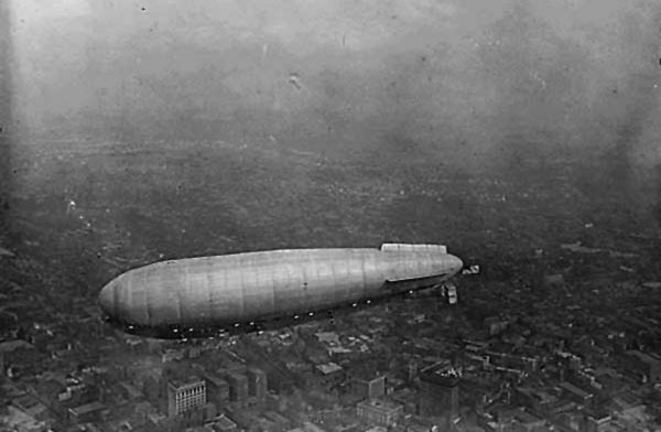 The Roma Over Norfolk, Virginia in November 1921.