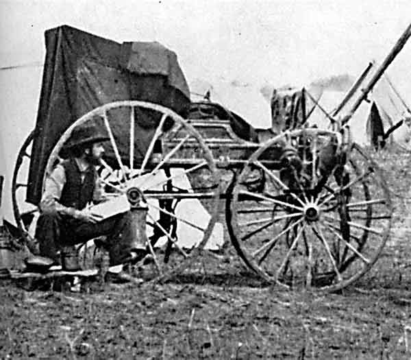 Mathew Brady on the Gettysburg Battlefield.