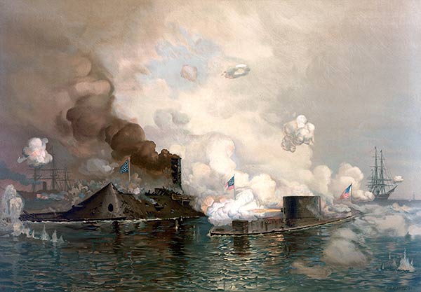 The Monitor and Merrimac: The First Fight Between Ironclads.