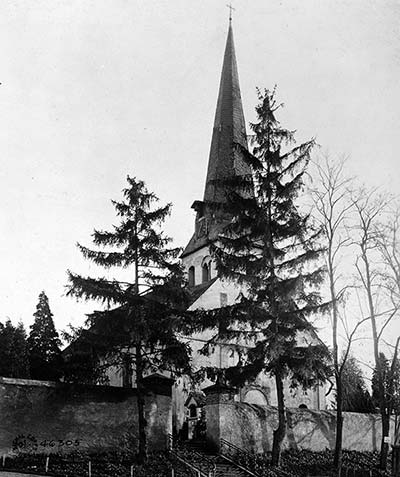 Historic old Catholic church at Neuenahr dating from Middle Ages. Neuenahr, Germany.