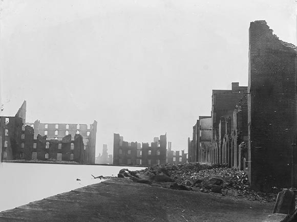 Ruins of Galligo Mills, Richmond, Va., 1865.