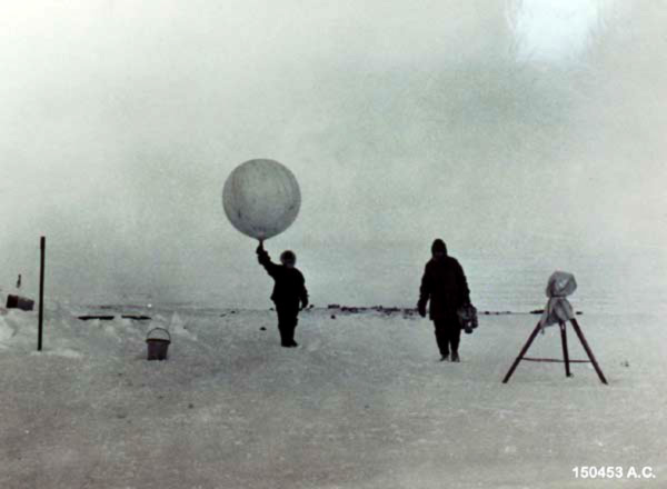 Releasing a Weather Balloon.