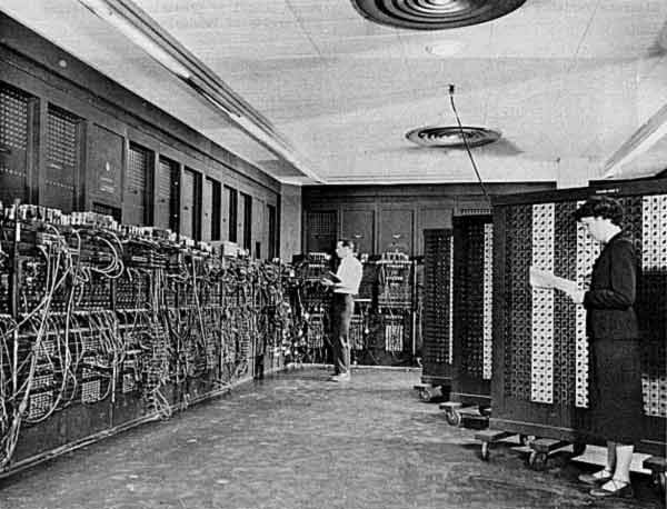 The Electronic Numerical Integrator and Computer, or ENIAC.